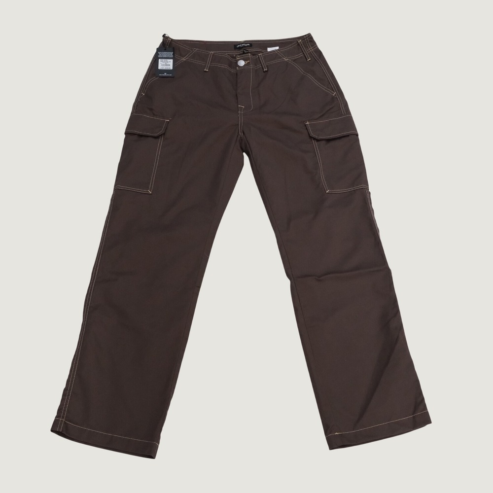True Religion Cargo Pants Men Brown Contrast Stitch Streetwear 32 HS OUTLINE NWT